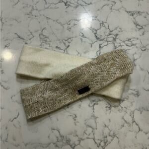 Under Armour‎ Tan Cream Thick Two Strap Cloth Headband